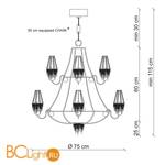 Люстра Patrizia Garganti Burlesque PG112 - Схема